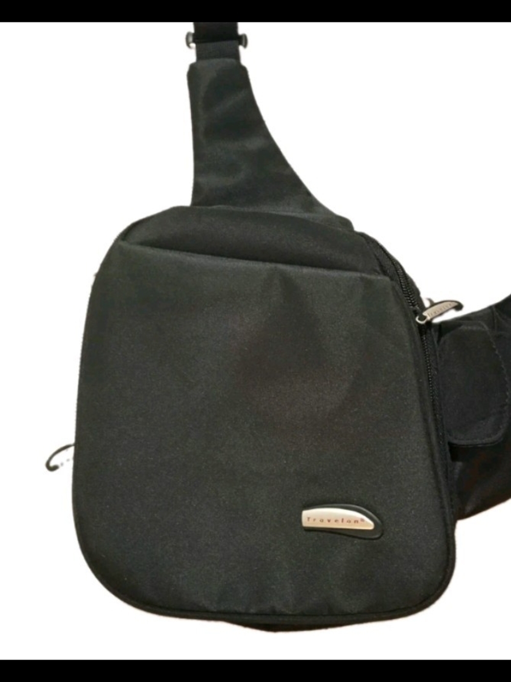 Vintage Travelon Black Sling Crossbody Bag